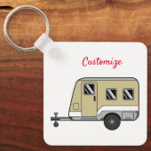 Tiny Tan Caravan Camper Thunder_Cove Sleutelhanger (Voorkant)