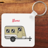 Tiny Tan Caravan Camper Thunder_Cove Sleutelhanger (Achterkant)