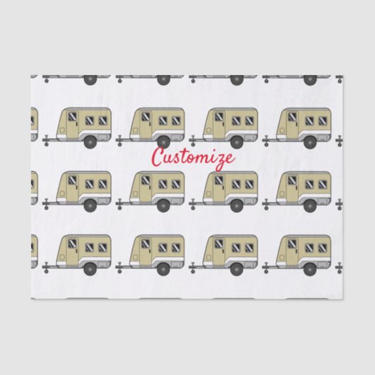 Tiny Tan Caravan Camper Thunder_Cove Tissuepapier (Voorkant)