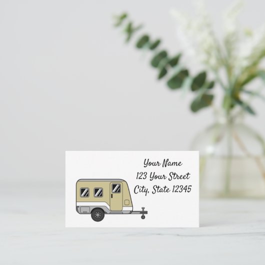 Tiny Tan Caravan Camper Thunder_Cove Visitekaartje (Staand voorkant)