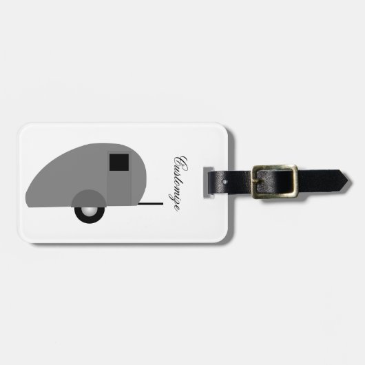 Tiny Teardrop Trailer Thunder_Cove Bagagelabel (Voorkant horizontaal)