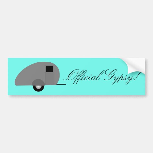 Tiny Teardrop Trailer Thunder_Cove Bumpersticker (Voorkant)