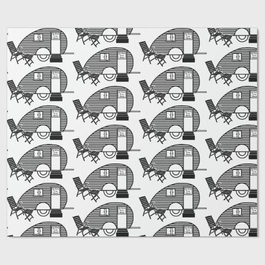 Tiny Teardrop Trailer Thunder_Cove Cadeaupapier (Vlak)