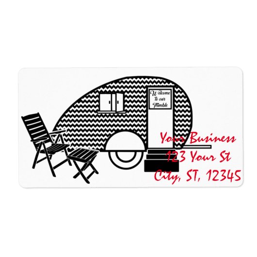 Tiny Teardrop Trailer Thunder_Cove Etiket (Voorkant)