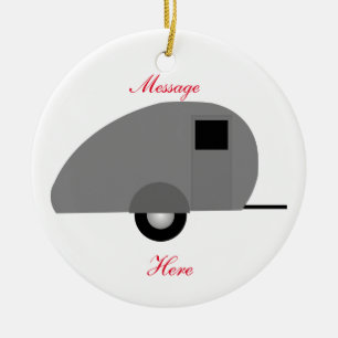 Tiny Teardrop Trailer Thunder_Cove Keramisch Ornament