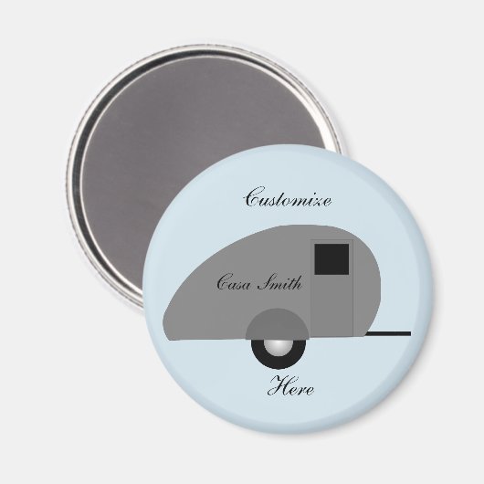 Tiny Teardrop Trailer Thunder_Cove Magneet (Voorkant / Achterkant)