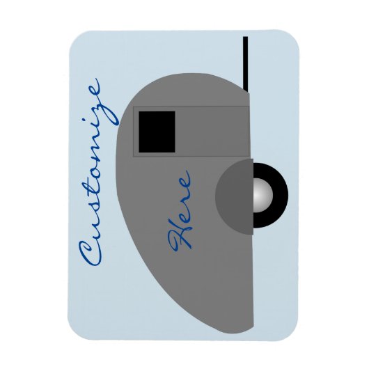 Tiny Teardrop Trailer Thunder_Cove Magneet (Verticaal)