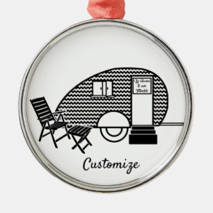Tiny Teardrop Trailer Thunder_Cove Metalen Ornament