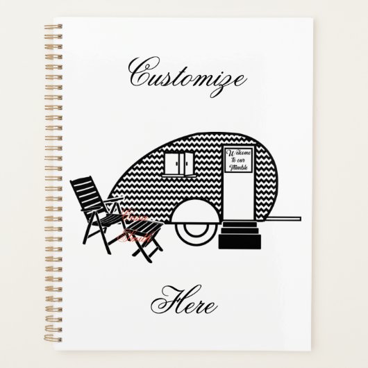 Tiny Teardrop Trailer Thunder_Cove  Planner (Voorkant)