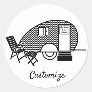 Tiny Teardrop Trailer Thunder_Cove Ronde Sticker