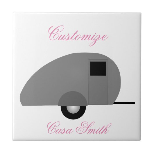 Tiny Teardrop Trailer Thunder_Cove Tegeltje (Voorkant)