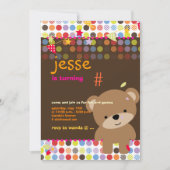 Tiny Teddy Bear Persoonlijke Partij Kaart (Voorkant)