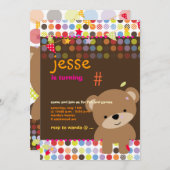 Tiny Teddy Bear Persoonlijke Partij Kaart (Voorkant / Achterkant)