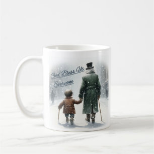 Tiny Tim en Scrooge Hand in Hand Coffee Mok