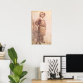 Tiny Tim...zijn actieve kleine kruis Poster (Thuiskantoor)