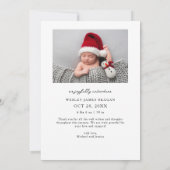 Tiny Toes Big Joy White Foto Aankondiging Geboorte (Achterkant)