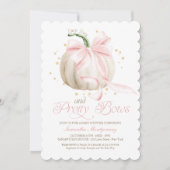 Tiny Toes en Mooie Strikken Pompoen Baby Shower Kaart (Voorkant)