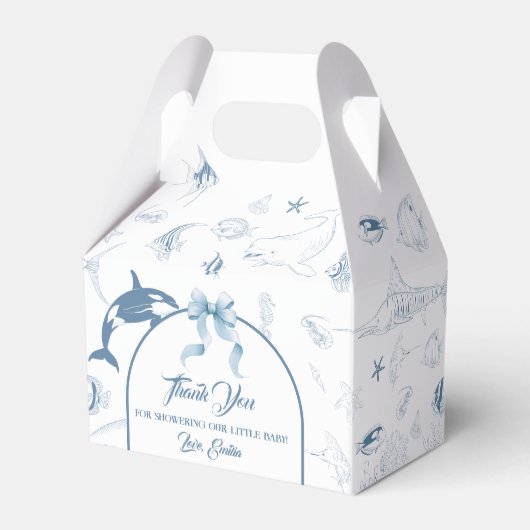 Tiny Treasures Ocean Baby shower Bedankdoosjes (Achterkant)