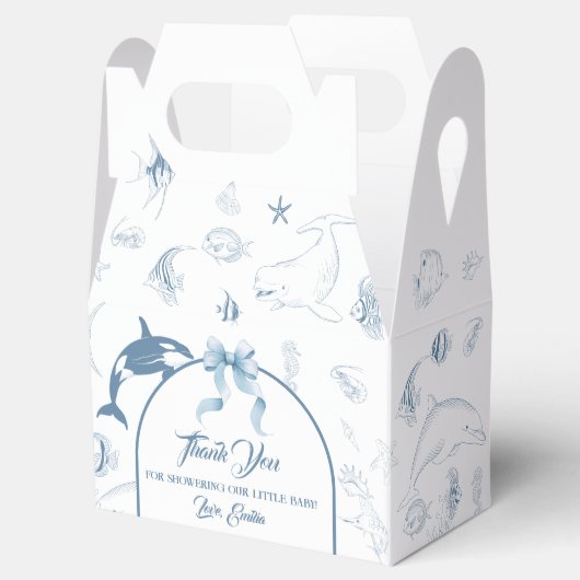 Tiny Treasures Ocean Baby shower Bedankdoosjes (Geopend)