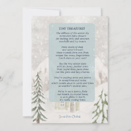 Tiny Treasures w/sneeuwskool Bedankkaart