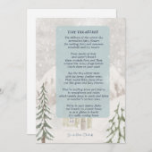 Tiny Treasures w/sneeuwskool Bedankkaart (Voorkant / Achterkant)