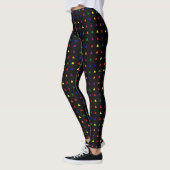 Tiny Triangles Motif Fierté Couleurs Leggings (Gauche)