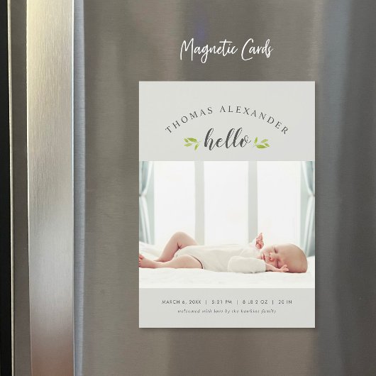 Tiny Twigs Magnetic Photo Birth Announance