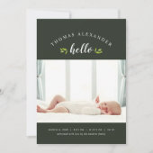 Tiny Twigs Photo Birth Announance Aankondiging (Voorkant)