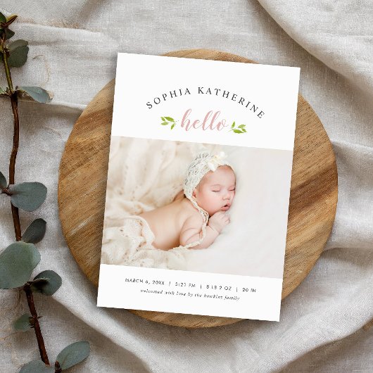 Tiny Twigs Photo Birth Announance Aankondiging