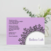 TINY VINES Circulaire Bat mitzvah Invitation (Debout devant)
