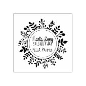 TINY VINES Circulaire retour adresstempel Rubberstempel (Afrduk)