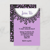 TINY VINES Circular Bat Mitzvah Reception Kaart (Voorkant / Achterkant)