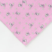 Tiny Westie Daisies KiniArt Fleece Deken (Hoek)