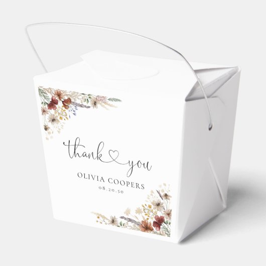 Tiny Wildflower Baby shower Favor Box Bedankdoosjes (Achterkant)