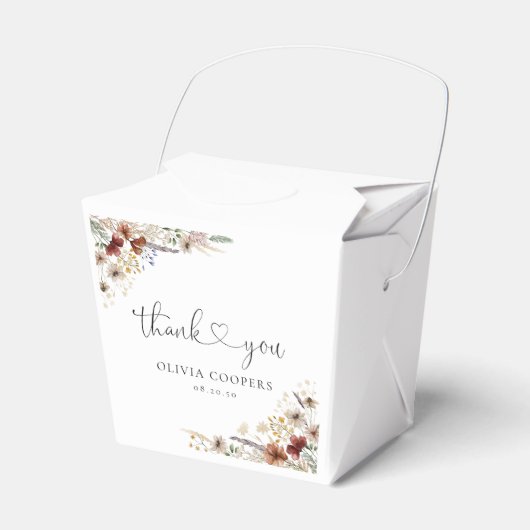 Tiny Wildflower Baby shower Favor Box Bedankdoosjes (Voorkant Zijde)