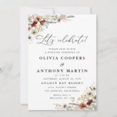 Tiny Wildflower bruiloft ceremonie uitnodiging (Voorkant)