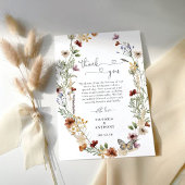 Tiny Wildflower bruiloft dank u kaarten