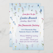 Tiny Wildflower Easter E-Vite –  uitnodiging (Voorkant / Achterkant)