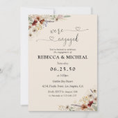 Tiny Wildflower Engagement Party Uitnodiging (Voorkant)