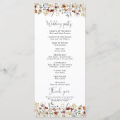 Tiny Wildflower huwelijksprogramma Programma (Achterkant)