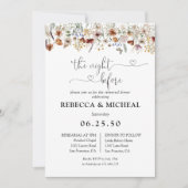 Tiny Wildflower repetitie diner uitnodiging (Voorkant)