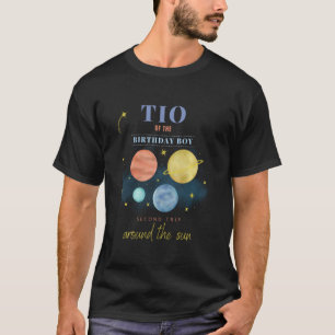 Tio 2e verjaardag tweede reis rond de ruimte van d t-shirt