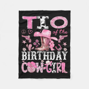 Tio Van De Verjaardag Cow-girl Nk Disco Rodeo Tio Fleece Deken