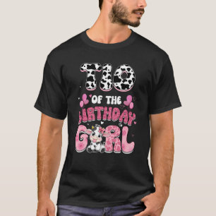 Tio van de verjaardag meisje Koe Boerderij familie T-shirt