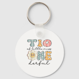 Tio van kleine Miss Onederful 1e verjaardag meisje Sleutelhanger