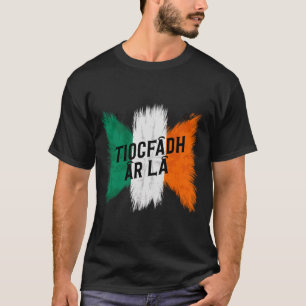 Tiocfaidh Ar La Vintage Ierland Ierland Vlag Ierse T-shirt