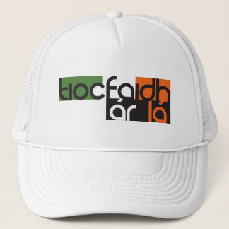 Tiofaidh-ár-lá wit T-shirt Trucker Pet