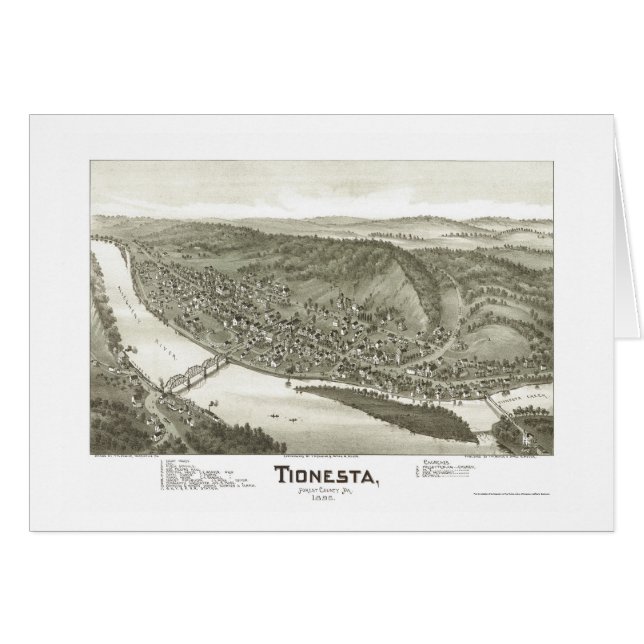 Tionesta, carte panoramique de PA - 1896 (Devant horizontal)