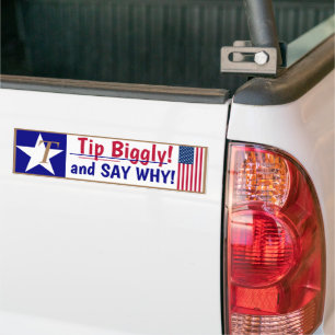 Tip Biggly en ZEG WAAROM! Bumpersticker