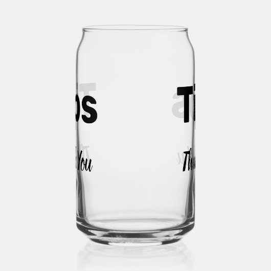 Tip Jar Blikvorm Glas (Links)